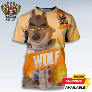 Bad Guys 2 Mr Wolf Only In Theaters August 1 2025 Bold All-Sides Print Tee Shirt