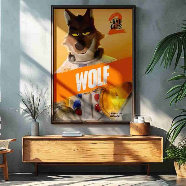 Bad Guys 2 Mr Wolf Only In Theaters August 1 2025 Decorative Poster Canvas