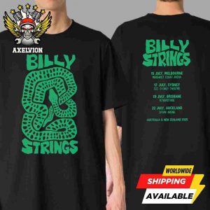 Billy Strings Australia And New Zeadland 2025 Tour Exclusive Merchandise Artwork By Logan Fox Two Sided Unisex T-Shirt
