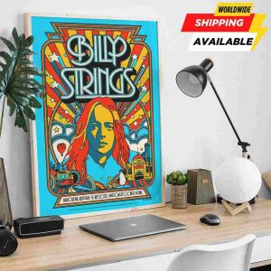 Billy Strings Melbourne Australia Concert Poster July 15 2025 Live At Margaret Court Arena Art By Jim Grimwade Poster Canvas