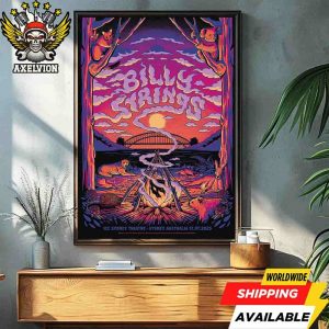 Billy Strings Sydney Australia Concert Poster Live At Icc Sydney Theatre On Jul 17 2025 Decorative Poster Canvas