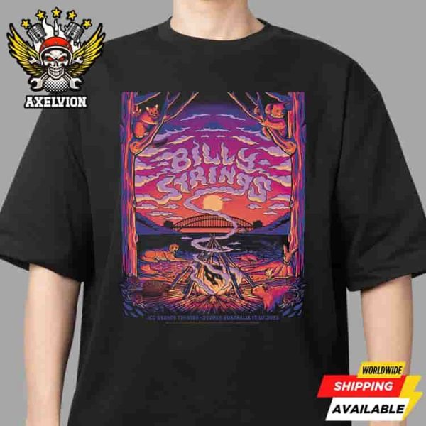 Billy Strings Sydney Australia Concert Poster Live At Icc Sydney Theatre On Jul 17 2025 Unisex T-Shirt