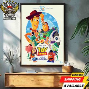 Celebrating 30 Years And Beyond Toy Story Disney And Pixar Return To Theaters September 12 2025 Decorative Poster Canvas