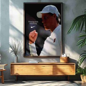 Champions Hit Back Harder Jannik Sinner Conquers London For His Fourth Grand Slam Nike Winning Heals Everything Decorative Poster Canvas