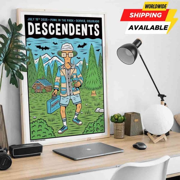 Descendents Punk In The Park Denver CO Exclusive Poster July 19 2025 at National Western Stockyards Poster Canvas