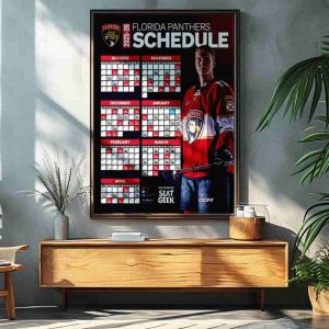 Florida Panthers NHL Unveil 2025–26 Regular Season Schedule Decorative Poster Canvas