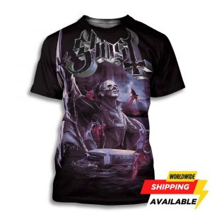 Ghost Band Tampa Skeletour World Tour 2025 Live At Amalie Arena On Jul 12 Bold All-Sides Print Tee