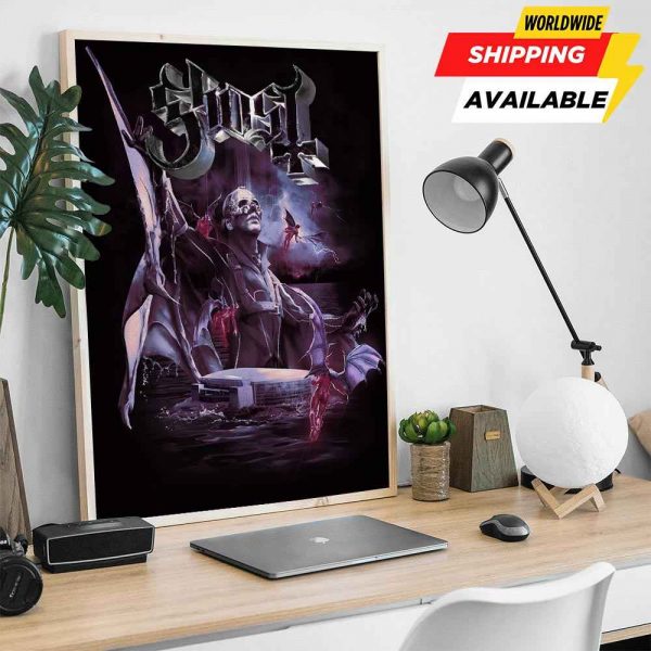 Ghost Band Tampa Skeletour World Tour 2025 Live At Amalie Arena On Jul 12 Poster Canvas