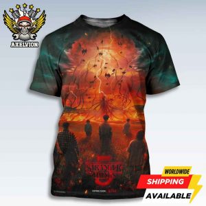 Official Poster For Stranger Things 5 Coming Soon On Netflix November 2025 Bold All-Sides Print Tee Shirt