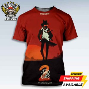 Official Poster For The Bad Guys 2  In Theaters On August 1 2025 Back In Badness Bold All-Sides Print Tee Shirt
