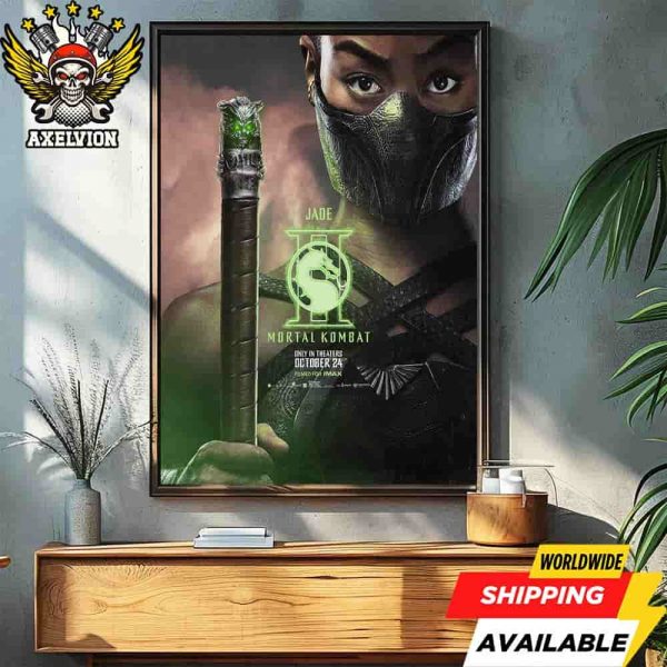 Official Poster Jade Mortal Kombat II Round 1 Only In Theaters October 24 2025 Filmed On Imax Decorative Poster Canvas