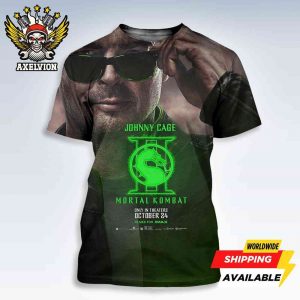 Official Poster Johnny Cage Mortal Kombat II Round 1 Only In Theaters October 24 2025 Filmed On Imax Bold All-Sides Shirt