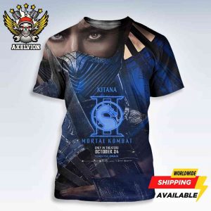 Official Poster Kitana Mortal Kombat II Round 1 Only In Theaters October 24 2025 Filmed On Imax Bold All-Sides Shirt