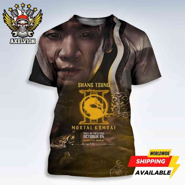 Official Poster Mortal Kombat II Shang Tsung Round 3 Champions In Theaters October 24 2025 Filmed On Imax Bold All-Sides Shirt