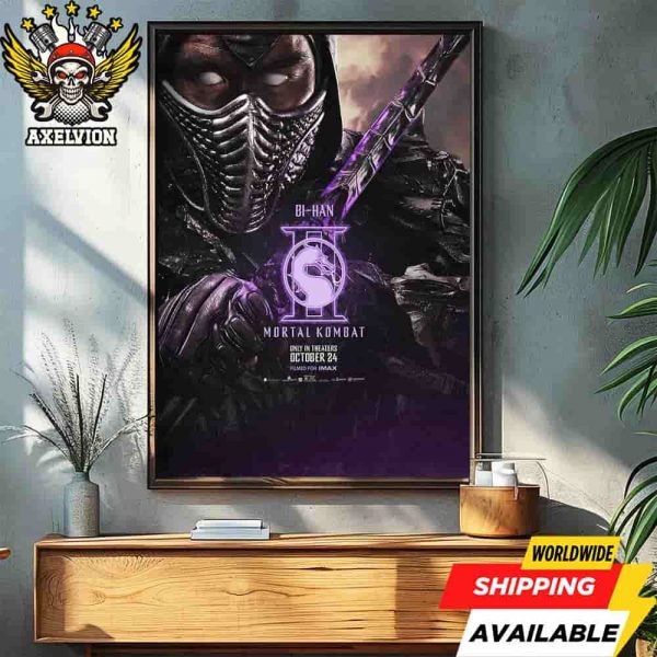 Official Poster Round 2 Mortal Kombat II Bi-Han In Theaters October 24 2025 Filmed On Imax Decorative Poster Canvas