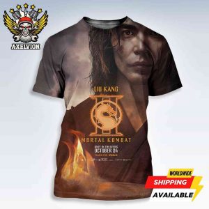 Official Poster Round 2 Mortal Kombat II Liu Kang In Theaters October 24 2025 Filmed On Imax Bold All-Sides Shirt