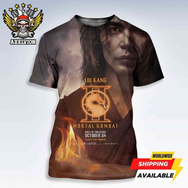 Official Poster Round 2 Mortal Kombat II Liu Kang In Theaters October 24 2025 Filmed On Imax Bold All-Sides Shirt