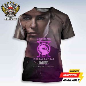 Official Poster Round 2 Mortal Kombat II Sinya Blade Only In Theaters October 24 2025 Filmed On Imax Bold All-Sides Shirt