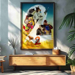 Official Poster The Bad Guys 2 Vs The Bad Girls Blasting Into Theaters August 1 2025 Decorative Poster Canvas
