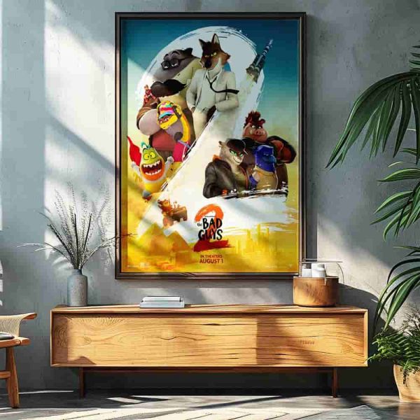 Official Poster The Bad Guys 2 Vs The Bad Girls Blasting Into Theaters August 1 2025 Decorative Poster Canvas