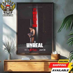 Official Poster WWE Unreal Drops July 29 2025 It’s More Real Than You Think Decorative Poster Canvas