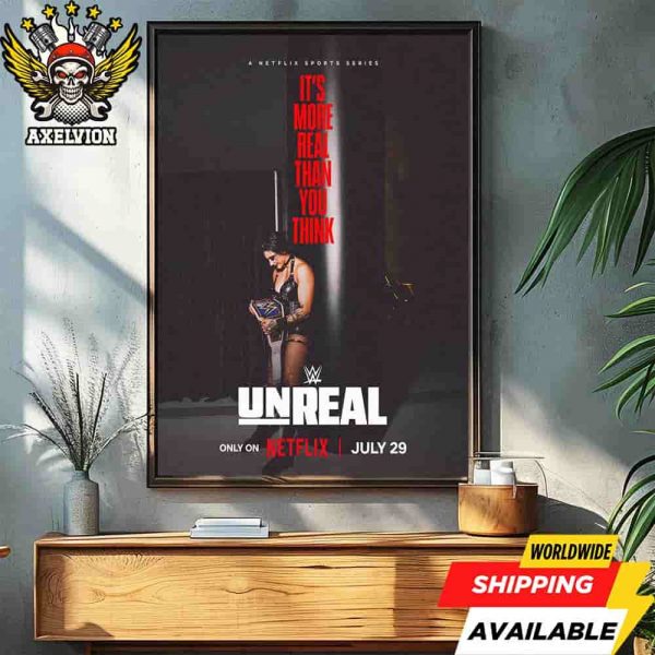 Official Poster WWE Unreal Drops July 29 2025 It’s More Real Than You Think Decorative Poster Canvas