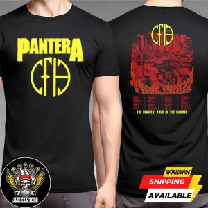 Pantera Cowboys From Hell CFH Tour 2025 Merch The Heaviest Tour Of Summer Tee Dates List Two Sided Unisex T-Shirt