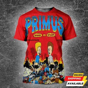 Primus Louisville Ky Onward And Upward Summer Tour July 15 2025 At Iroquois Amphitheater Bold All-Sides Print Shirt