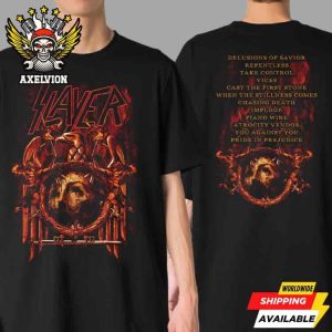 Slayer Official Merchandise Repentless Commemorates The Album’s 10th Anniversary Tracklist Two Sided Unisex T-Shirt