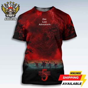 Stranger Things 5 Final Season November 2025 On Netflix One Last Adventure Bold All-Sides Print Tee Shirt