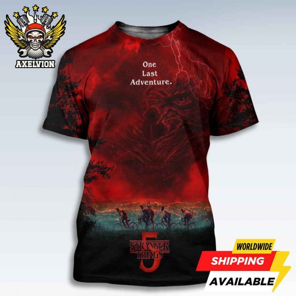 Stranger Things 5 Final Season November 2025 On Netflix One Last Adventure Bold All-Sides Print Tee Shirt