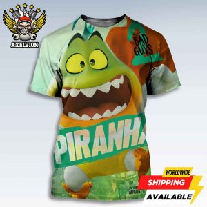 The Bad Guys 2 Poster Mr Piranha Only In Theaters August 1 2025 Bold All-Sides Print Tee Shirt