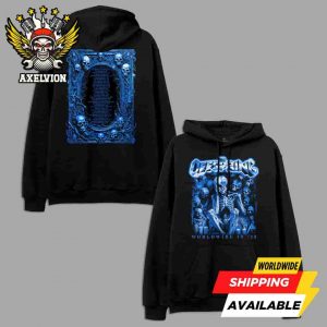 The Offspring Supercharged Worldwide In ’25 Sitting Skeleton Tour Pull Over Hoodie