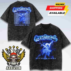 The Offspring Supercharged Worldwide In ’25 Skeleton Tour Tee Washed Shirt