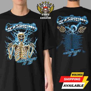 The Offspring Supercharged Worldwide In ’25 Spark Plug Skeleton 2025 Tour Exclusive Merch Double-Sided Printed Shirt