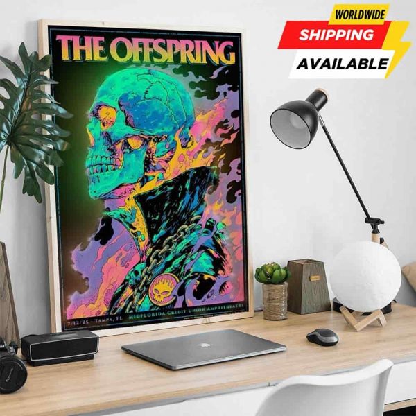The Offspring Tampa Supercharged Worldwide North American Tour On July 12 2025 At Midflorida Credit Union Amphitheatre Poster Canvas