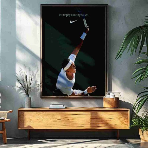 Tokito Oda Claims Second Grass-Court Slam Nike It’s Trophy Hunting Season Decorative Poster Canvas